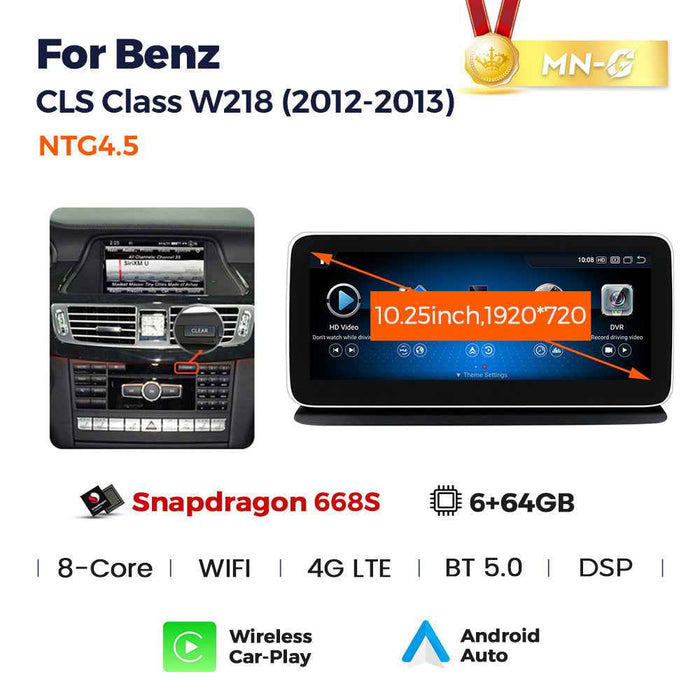 Applicable to Mercedes-Benz CLS-class W218 CLS300/350/400 Android large-screen central control car navigation Bluetooth