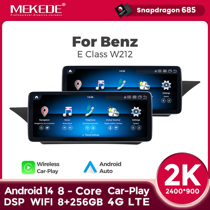 Applicable to Mercedes-Benz E-Class W212 E200 E260 E300 Android large screen central control navigation Bluetooth Carplay