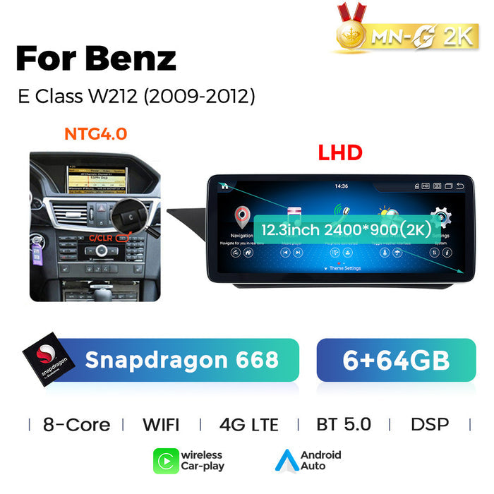 Applicable to Mercedes-Benz E-Class W212 E200 E260 E300 Android large screen central control navigation Bluetooth Carplay