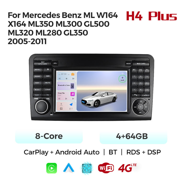 Applicable to Mercedes-Benz ML/GL W164/X164 Android large-screen central control navigation radio button special machine
