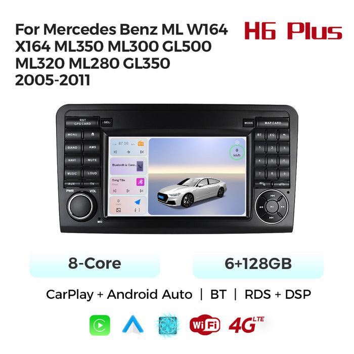 Applicable to Mercedes-Benz ML/GL W164/X164 Android large-screen central control navigation radio button special machine
