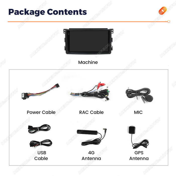 Applicable to Mercedes-Benz smatr 2006-2009 Android large screen central control car navigation radio screen carplay