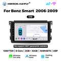 Applicable to Mercedes-Benz smatr 2006-2009 Android large screen central control car navigation radio screen carplay