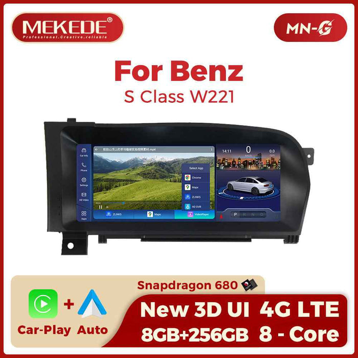 Applicable to Mercedes-Benz W221 S-class S350 S400 Android large screen central control car navigation Bluetooth carplay