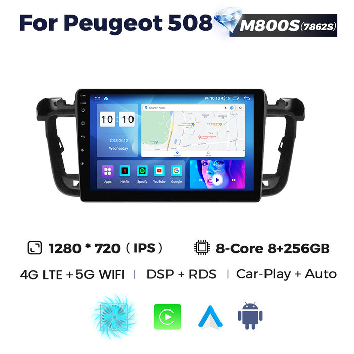 Applicable to Peugeot 508 2011-2018 Android large screen central control navigation radio 8 + 256G