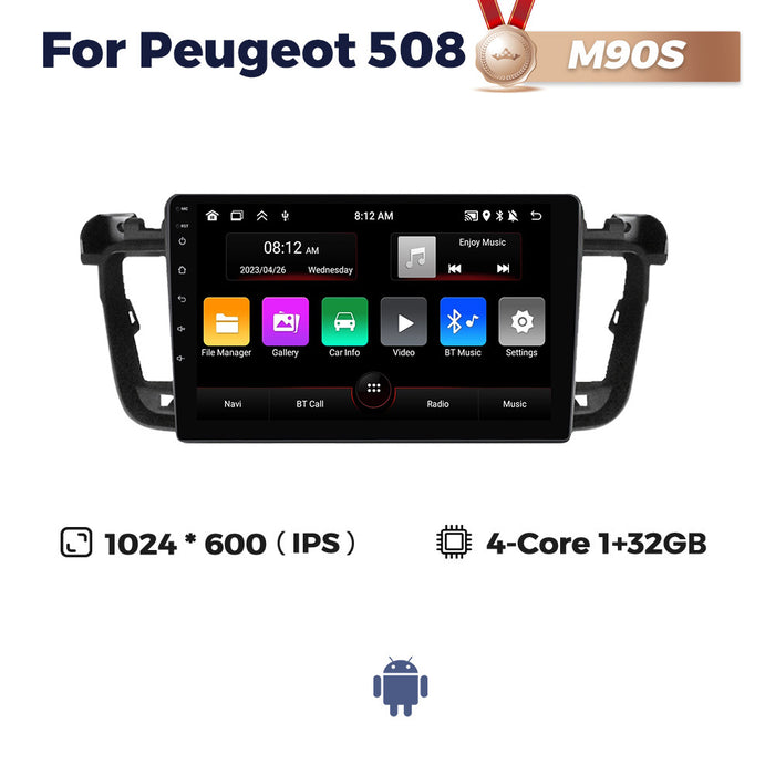 Applicable to Peugeot 508 2011-2018 Android large screen central control navigation radio 8 + 256G
