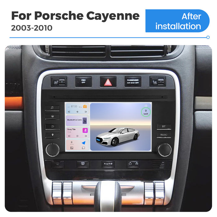 Applicable to Porsche Cayenne 03-10 7-inch Android large-screen central control navigation radio button special machine