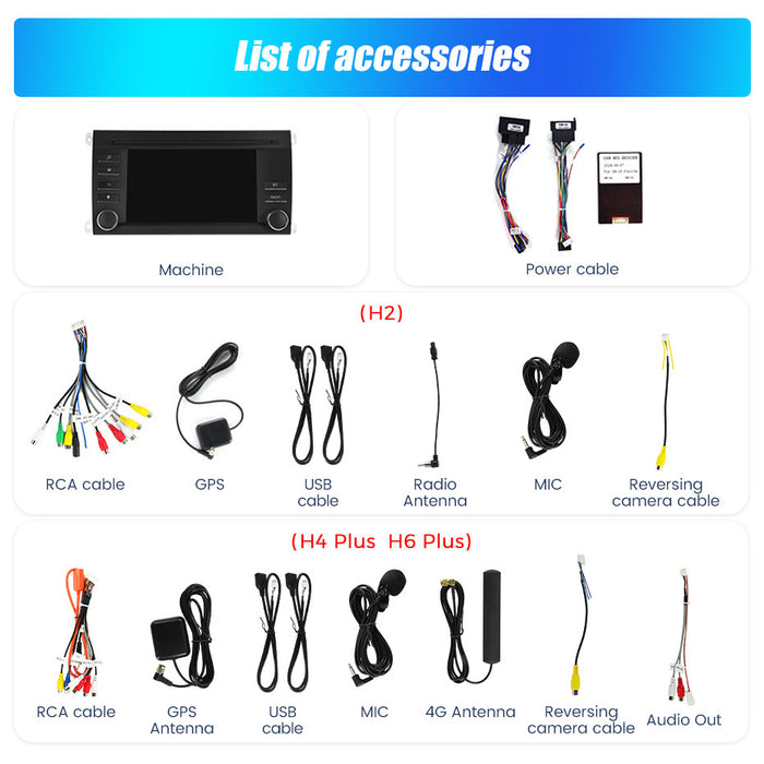 Applicable to Porsche Cayenne 03-10 7-inch Android large-screen central control navigation radio button special machine