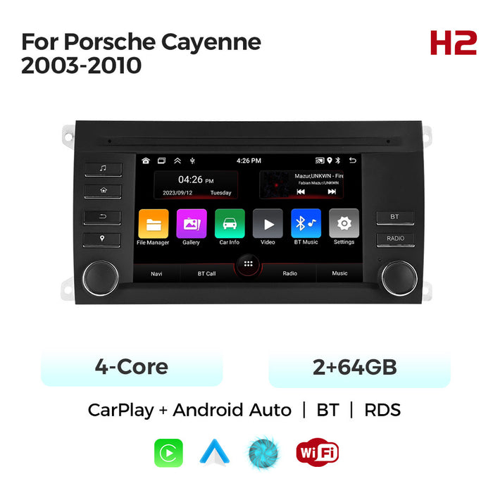 Applicable to Porsche Cayenne 03-10 7-inch Android large-screen central control navigation radio button special machine