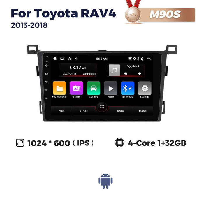 Applicable to Toyota Rav4 2013-2018 Android large screen central control navigation Bluetooth Carplay