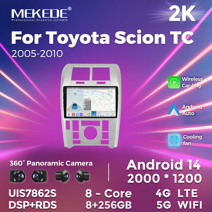 Applicable to Toyota Scion TC 05-10 Android large screen central control navigation radio Bluetooth Carplay
