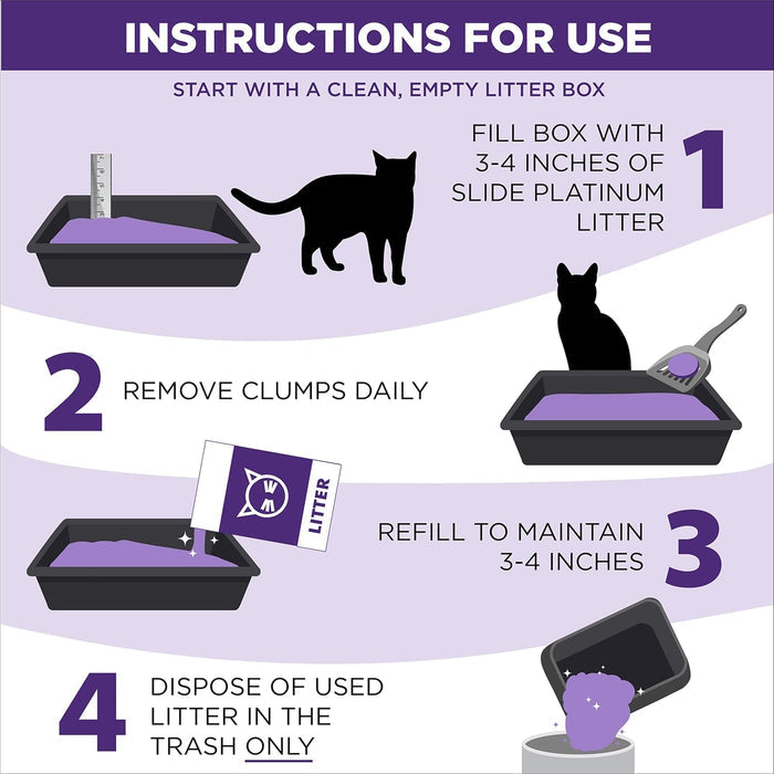 ARM & HAMMER Clump & Seal SLIDE Platinum Cat Litter – Low-Maintenance Litter for Busy Professionals, 37 lb Bulk