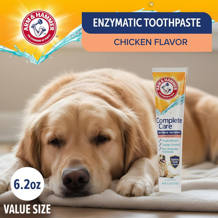 fluoride-free, dye-free, non-toxic formula safe for puppies through senior dogs