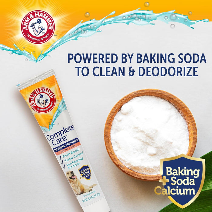 Arm & Hammer Complete Care Enzymatic Dog Toothpaste – Self-Care Dental Routine for Multi-Dog Homes, 6.2 Oz