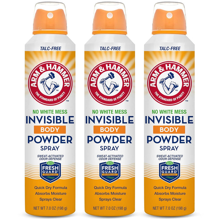 talc-free invisible spray formula that dries clear with no white residue