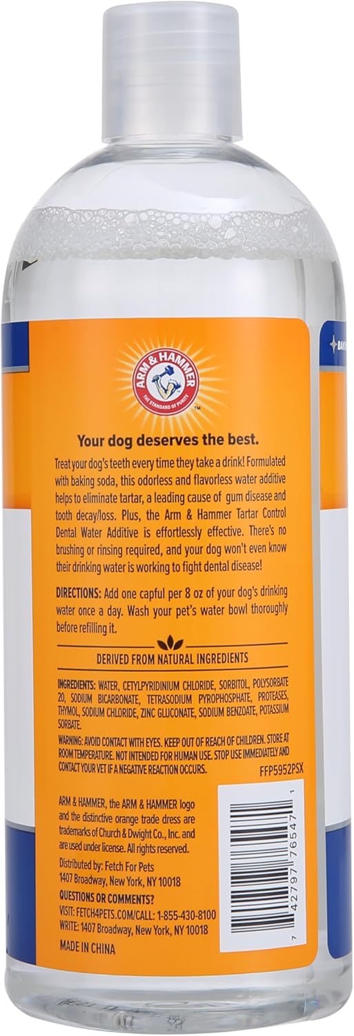 Arm & Hammer Odorless Dog Dental Rinse – Gentle Nightly Oral Care Ritual Between Vet Cleanings