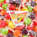 Assorted Fruit Discs | 1 Pound Bag - Approx. 70 Count | Hard Candy | Hostess Mix