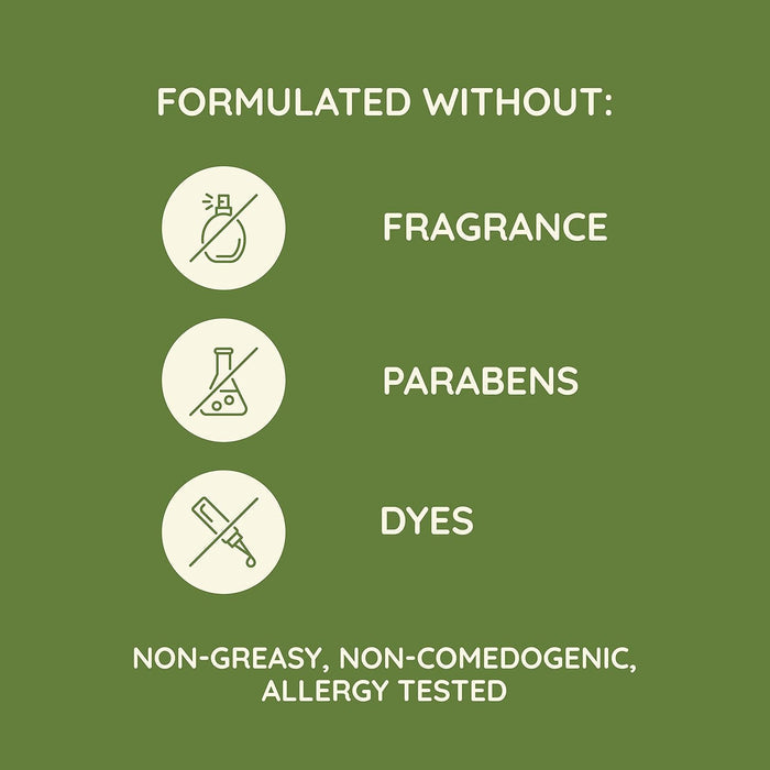 non-comedogenic and non-greasy lotion texture