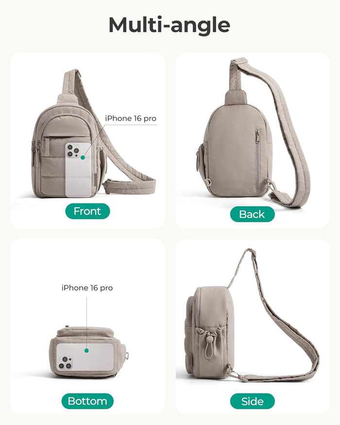 hands-free crossbody design for active movement
