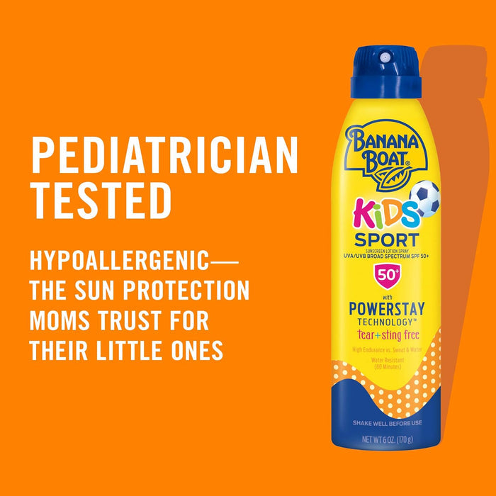 spray format for fast, easy, and even application on active kids