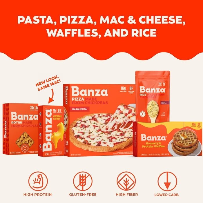 Banza Chickpea Pasta Shapes – Family-Safe Non-GMO Plant-Based Pasta That Looks and Tastes Like the Real Thing