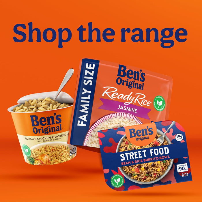 BEN'S ORIGINAL Ready Rice Jasmine Packs — Quick Lunch Side for School Mornings and Bento Boxes