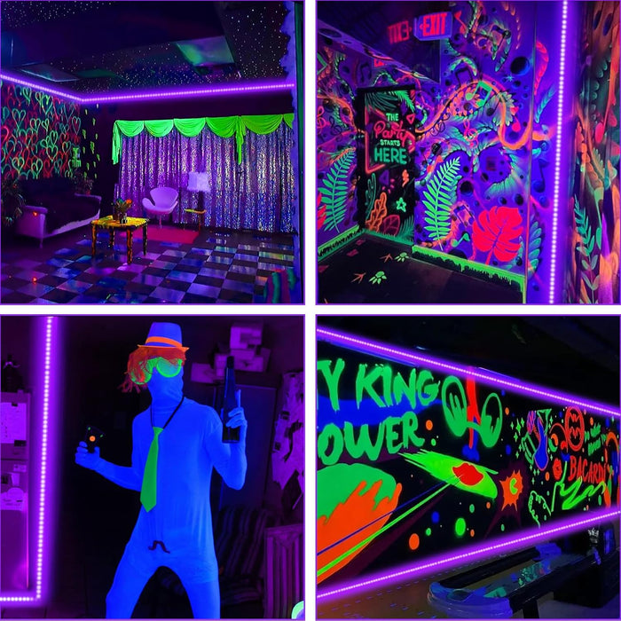 BlacklightCo UV Glow Strip – Holiday Gift for the Gamer or Music Lover Wanting a Backlit Room Upgrade
