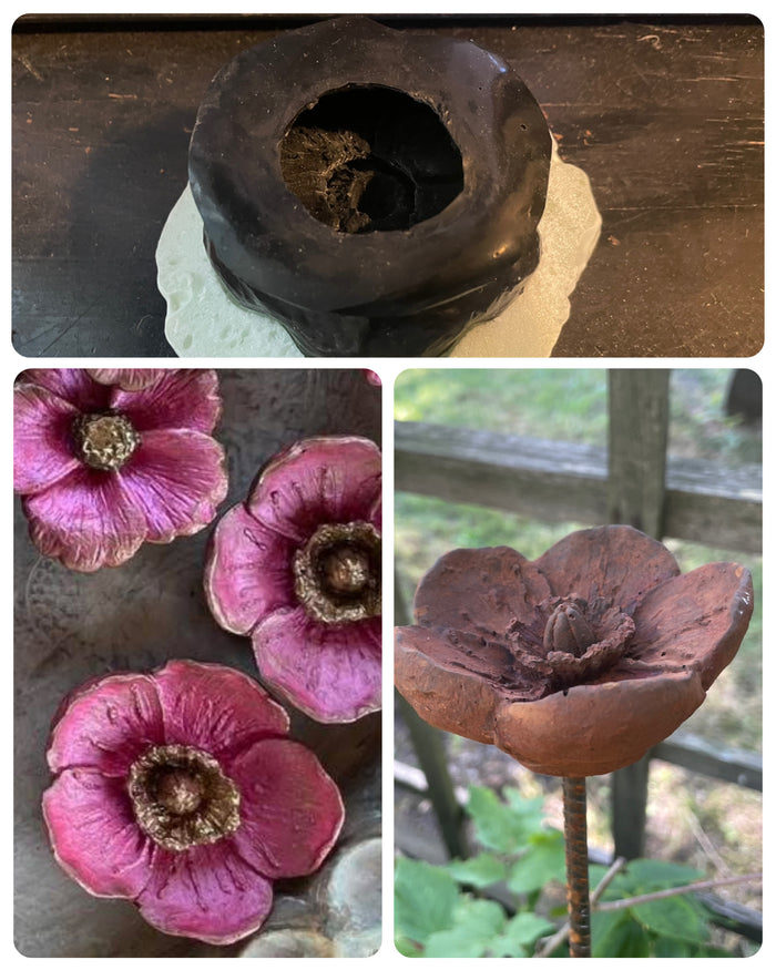 Blomma vallmo  - Gjutform 8 cm