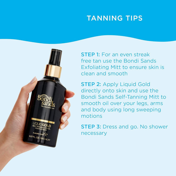 Bondi Sands Liquid Gold Self Tanning Dry Oil – Valentine's Day Self-Care Gift for Women Who Love a Golden Tan