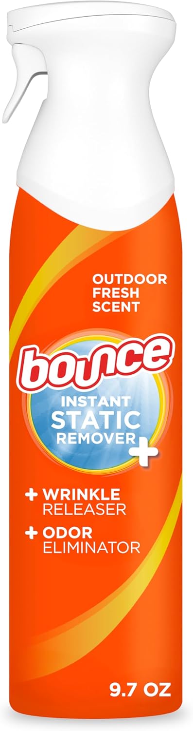 3-in-1 functionality combining anti-static, wrinkle release, and odor elimination in one spray
