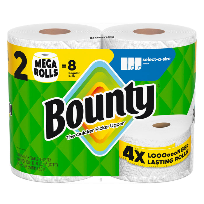 White - Mega - 2 Rolls (164 Sheets)