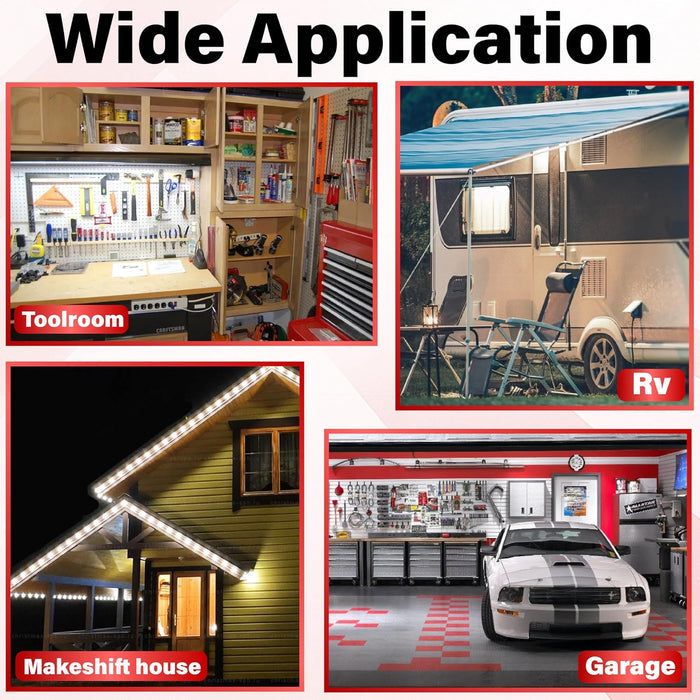 Bright Way 12V LED Strip Lights – Decorative Accent Lighting for Storefronts, Display Cases, and Indoor Walls