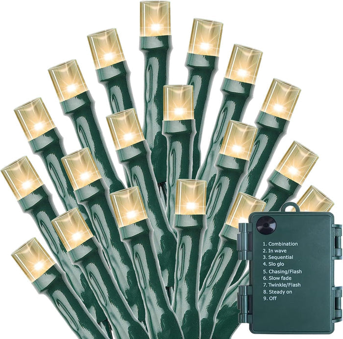 50 warm white g30 led mini bulbs on 18ft string with 4in spacing