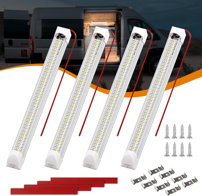 Briidea 108-LED Bar Light – Heat-Free Enclosed Trailer Light, Cool-Touch 12V Fixture for Mobile Safety