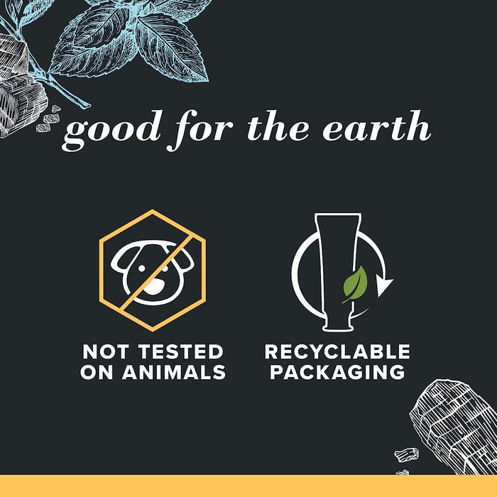 free-from formulation: no sls, no parabens, no triclosan, no artificial flavors or sweeteners, no preservatives, no artificial dyes, no plastic microbeads