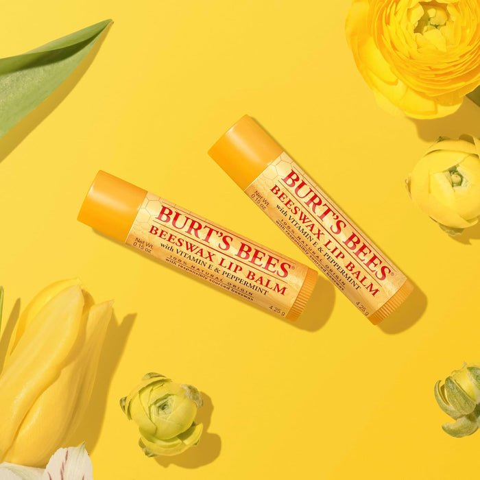 Burt's Bees Lip Moisturizer 12 Count Bulk – Portable Work-From-Office and Commute Hydration for the Desktop