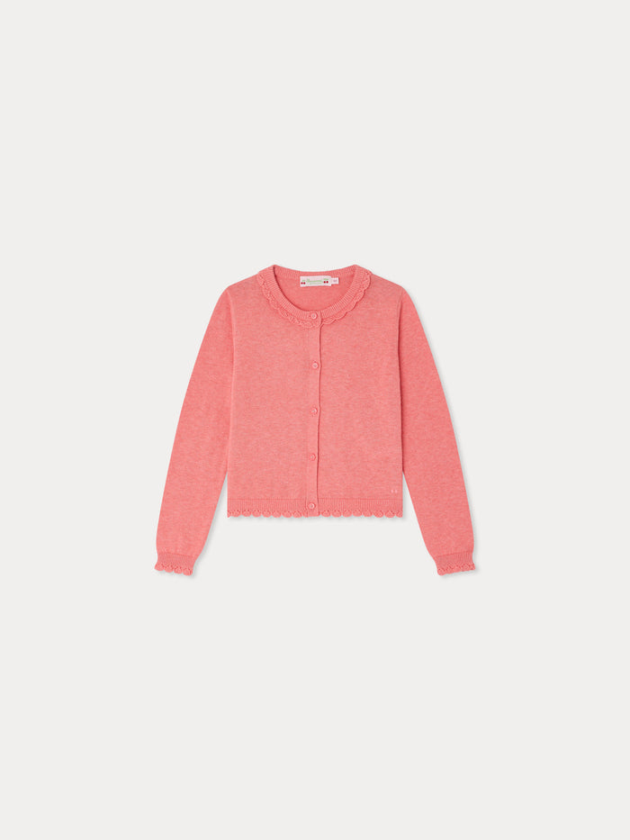 Cardigan Larita col rond festonné