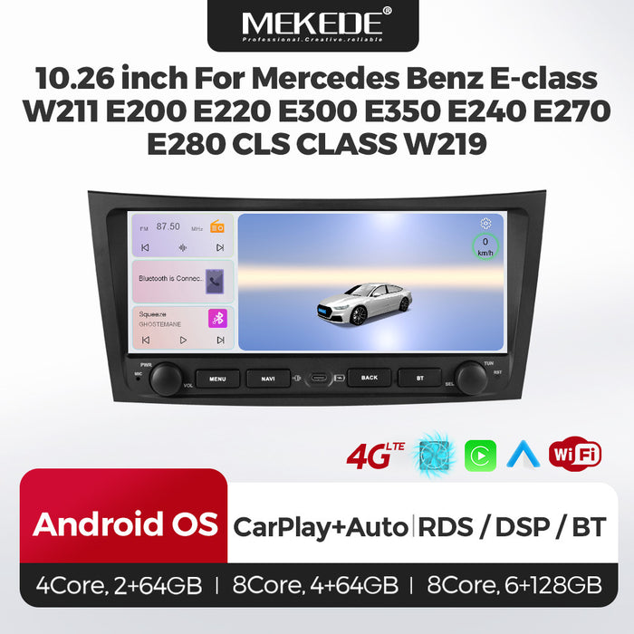 Carplay Compatible 10.25'' Android Screen for Mercedes-Benz E-Class W211 W219