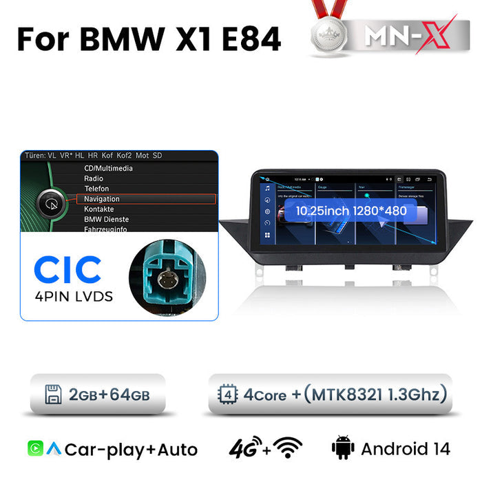 CarPlay Compatible 10.25-inch GPS for BMW X1 E84