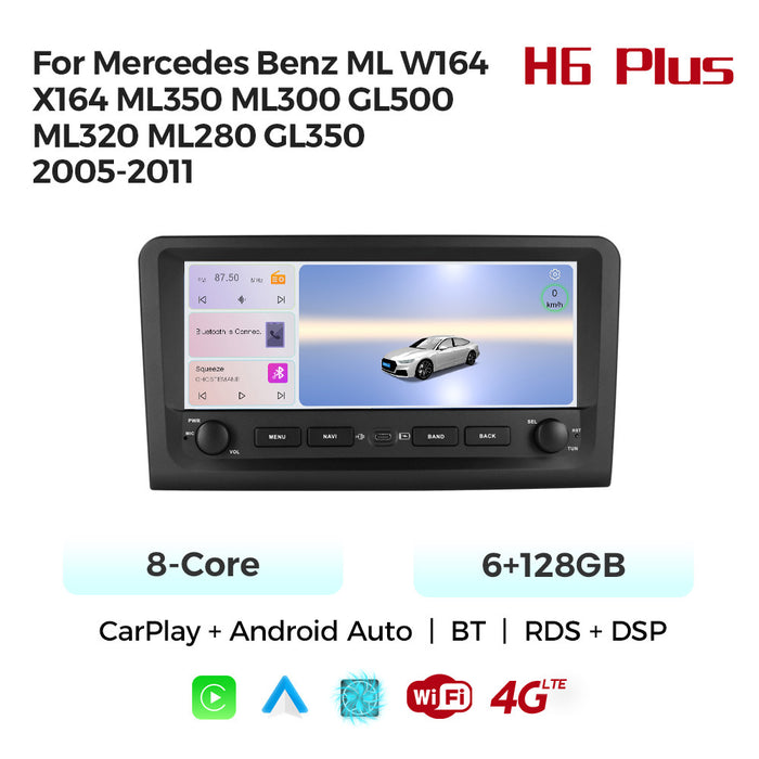 Carplay Compatible 10.25-inch Navigation Radio for Mercedes-Benz ML W164 GL X164