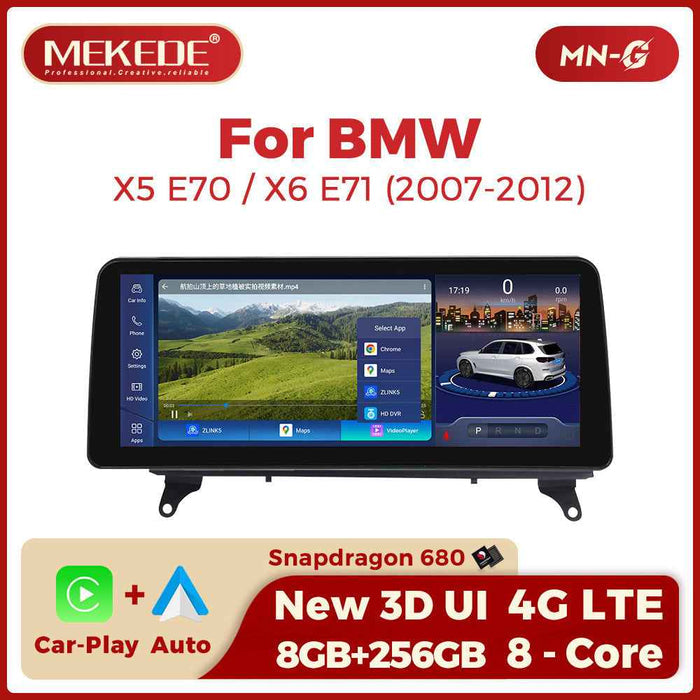 12.3-inch Compatible with BMW X5 X6 E70 E71 Android Large Screen Central Control In-Car Navigation Bluetooth CarPlay