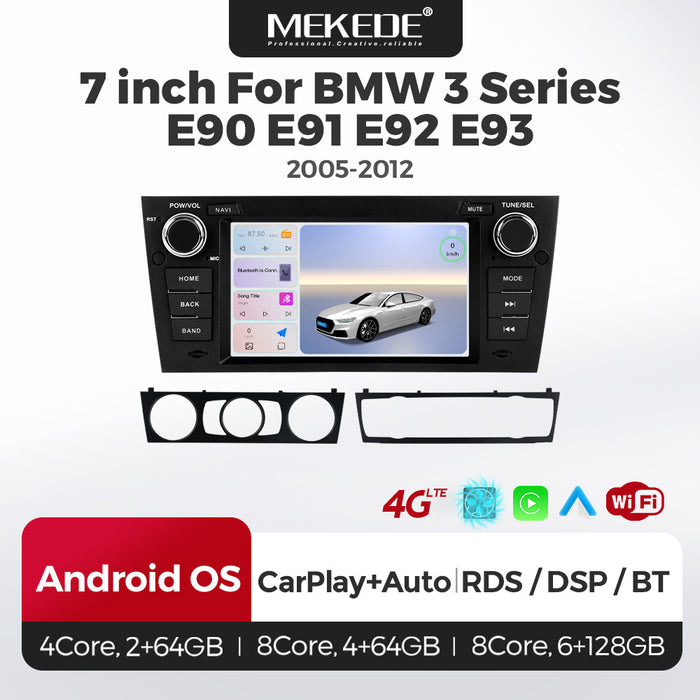 Carplay-Compatible 7-Inch Android Navigation System for BMW E90 E91 E92 E93