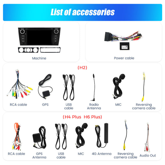 Carplay-Compatible 7-Inch Android Navigation System for BMW E90 E91 E92 E93