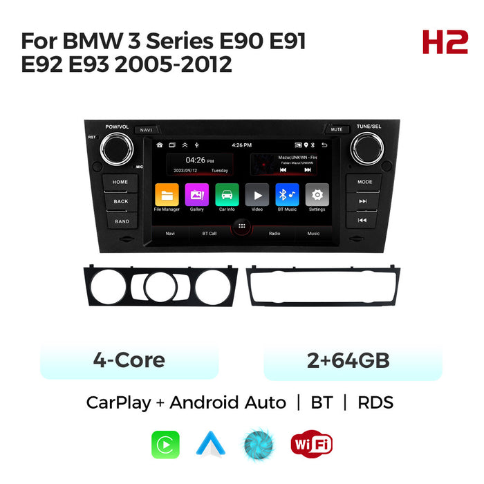 Carplay-Compatible 7-Inch Android Navigation System for BMW E90 E91 E92 E93
