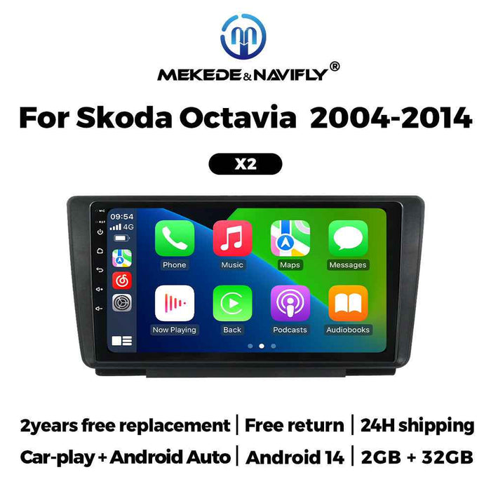 Suitable for Skoda Octavia 04-14 Android Car GPS Navigation MP5 Bluetooth Car Player Carplay