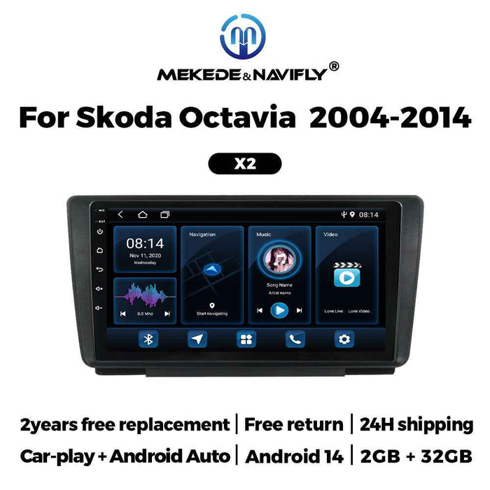 Suitable for Skoda Octavia 04-14 Android Car GPS Navigation MP5 Bluetooth Car Player Carplay
