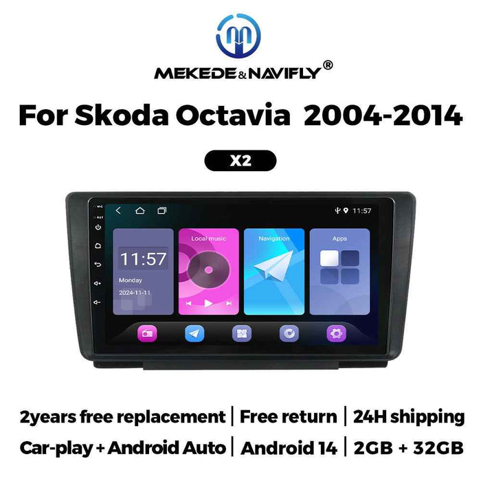 Suitable for Skoda Octavia 04-14 Android Car GPS Navigation MP5 Bluetooth Car Player Carplay