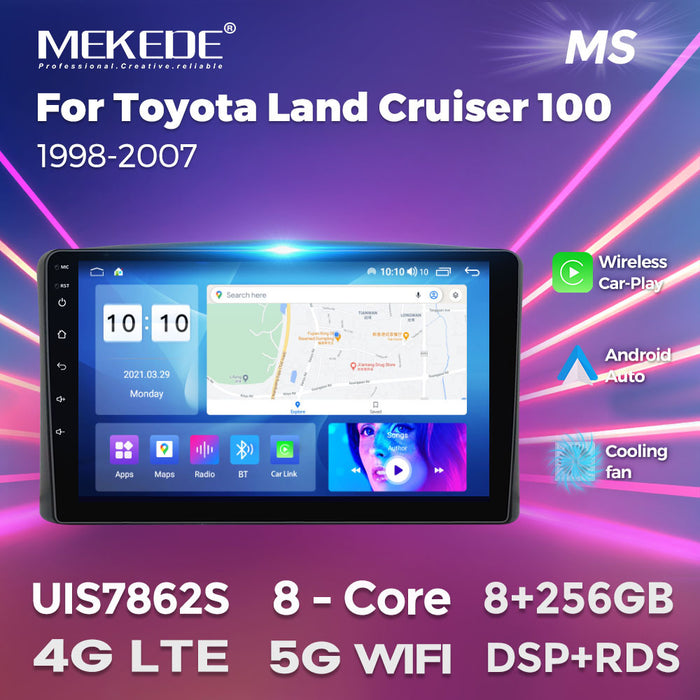 Carplay Compatible Android Large Screen for Toyota Land Cruiser 100 (1998-2007)