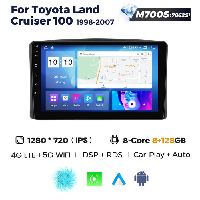 Carplay Compatible Android Large Screen for Toyota Land Cruiser 100 (1998-2007)