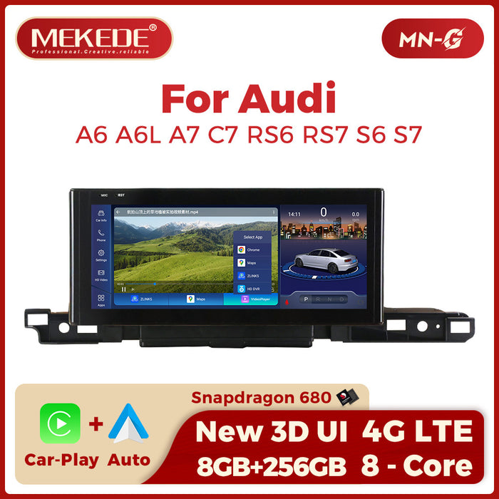 CarPlay Compatible Android Large Screen Navigation for Audi A6 A7 C7 S6 (2016-2020)